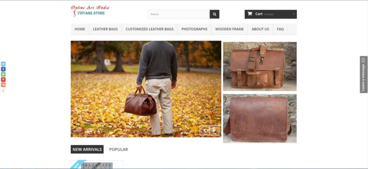 Prestashop Website for Indian Art And Handicraft