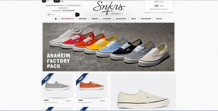 Prestashop Website For Sneaker