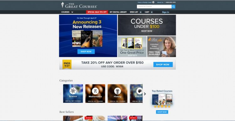 School Website For TheGreatCourses